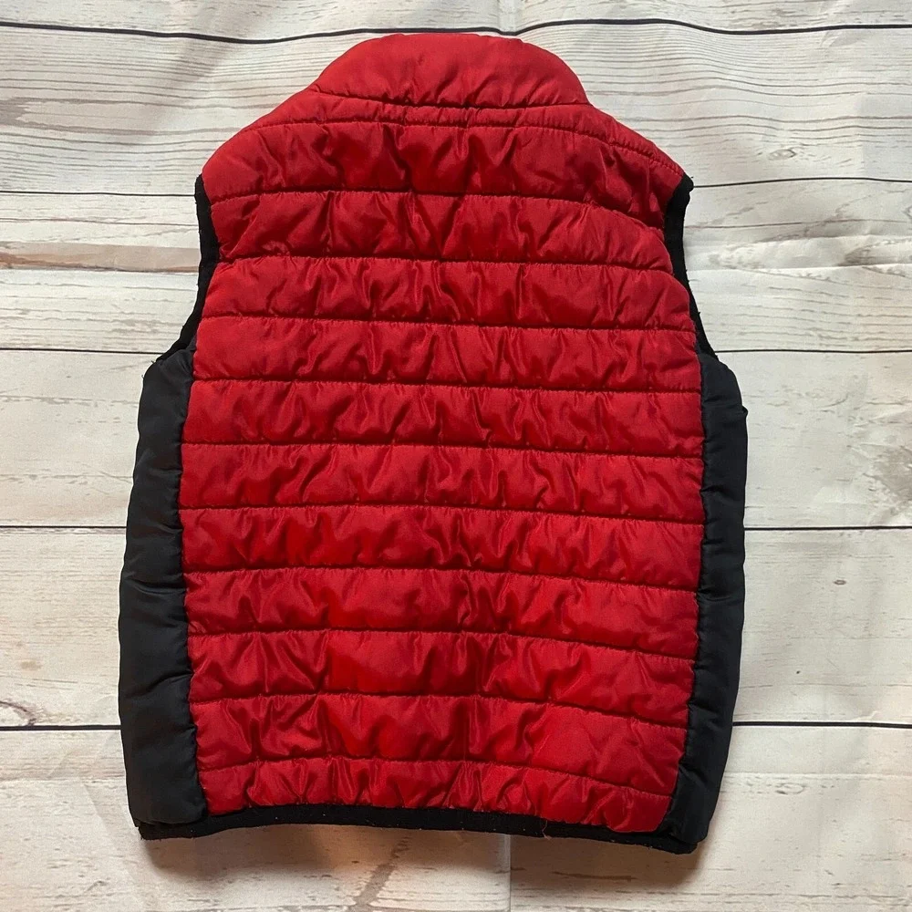 Calvin Klein Puffer Vest Red Full Zip Red and Black Baby Boy's‎ Size 18 Months
